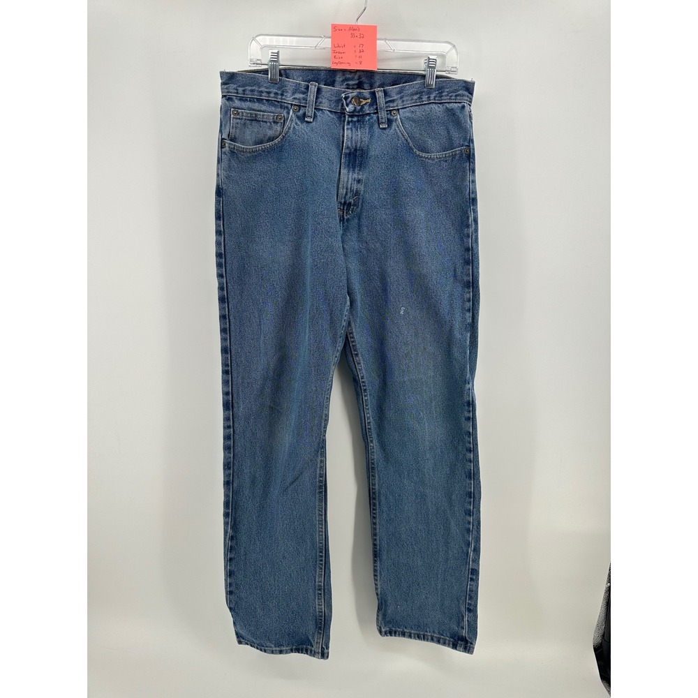 Magellan Outdoors Mens Straight Leg Jeans 33x32 Medium Wash Blue 100% Cotton